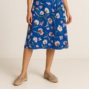 Boho Metallic Snakeskin Espadrille Slip-On Flats Multicolor DKNY Size 8